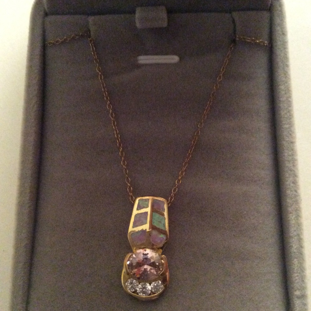 Necklace with zirconia (2358)